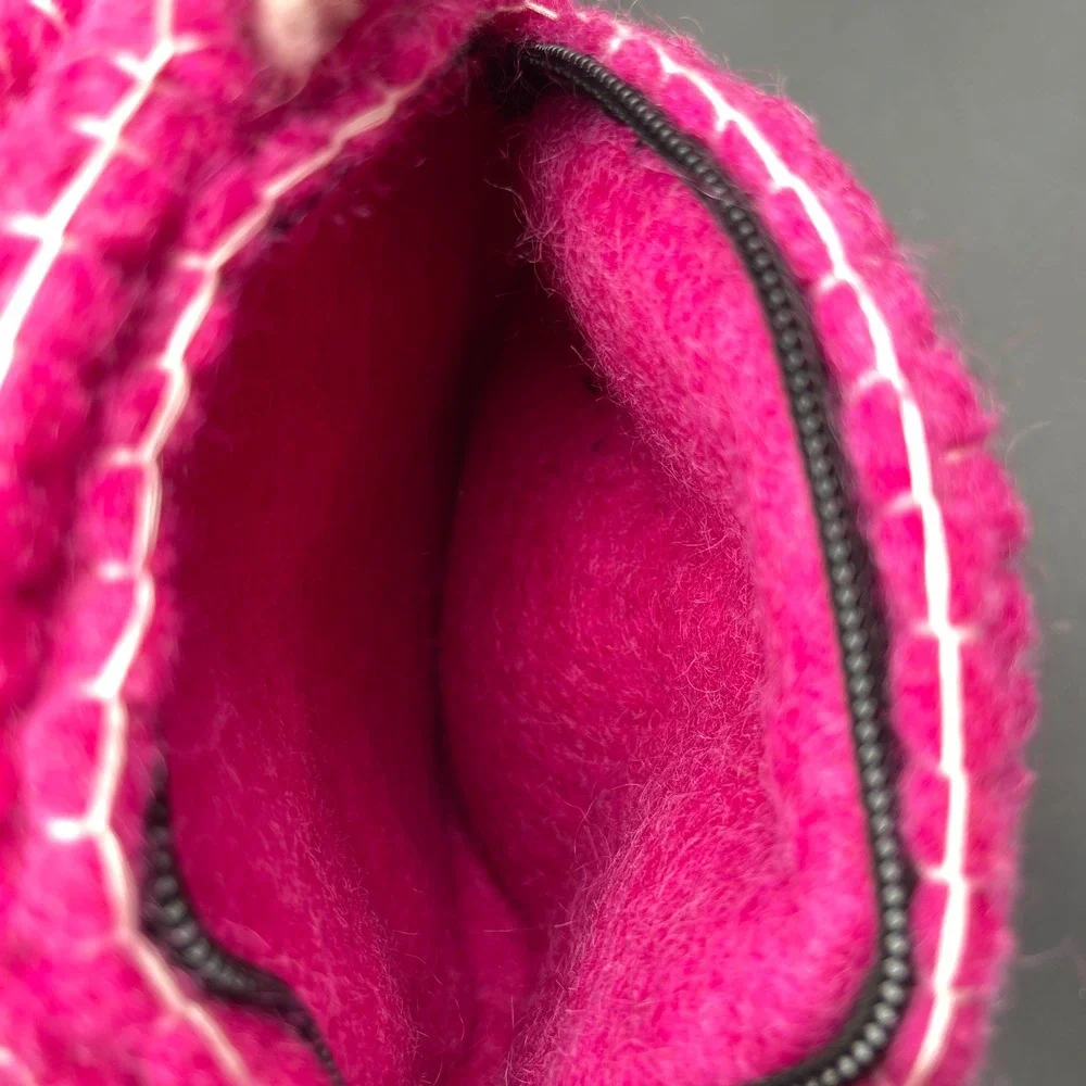 Handmade Pink Boiled Wool Elephant Backpack Kids Novelty Felt Animal Bag 10in